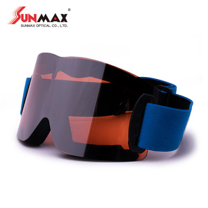 Masque de ski sans monture à lentille cylindrique avec design léger anti-buée et protection UV pour l'extérieur - Product Image 1