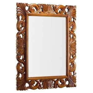 <b>Walnut</b> Wood Carved Victorian <b>Mirror</b> Wholesale | Handcrafted Moradabad - Product Image 2
