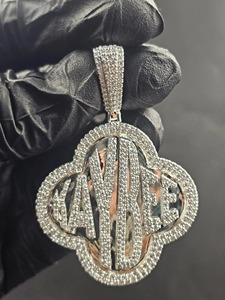 Colgante con Letra y Cristales de Imitación, Diseño Temático, Chapado en Oro de 18K, Estilo Hiphop Unisex, Ideal para Regalo - Product Image 5