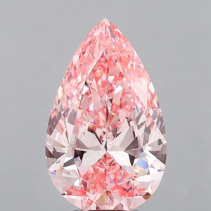 Diamante rosa de corte pera cultivado en laboratorio, piedra suelta para la elaboración de joyas - Product Image 1
