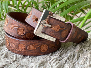 Fabricantes que venden cinturón de cuero genuino para hombre, cinturón de cuero de vaca de lujo ajustable a mano para hombres - Product Image 4