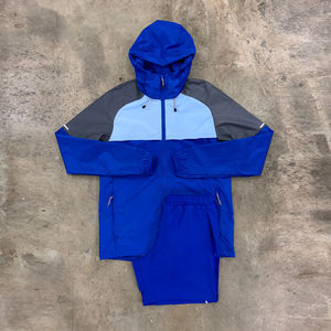 Custom Men's Clothing Short And Jacket Jogger <b>Set</b> 2-piece Zipper Track Suit Polyester Windbreaker Streetwear Tracksuit Shorts - Product Image 4