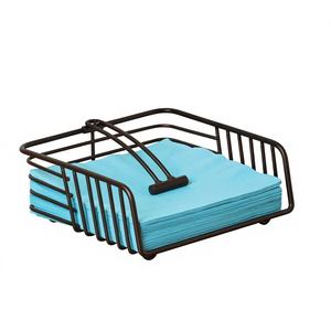 Soporte de pañuelos Retro recubierto de Color negro, accesorios de vajilla ecológicos, nuevo soporte de almacenamiento de pañuelos - Product Image 1