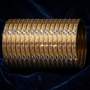 Brazaletes Étnicos de Aleación ORO-Z Chapados en Oro Tricolor con Textura para Mujer, Brazalete de Moda para Boda - Product Image 4