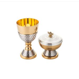 Ciborio y Cáliz de Latón Brillante Chapados en Oro, Personalizados con Cáliz Grabado, Hechos a Mano con Acero de Latón de Alta Calidad - Product Image 6