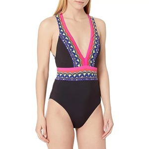 Maillot de bain une pièce uni pour femme, asymétrique à une épaule, dos nu, avec logo frontal, écologique, réversible, sans coutures, pour la plage - Product Image 3