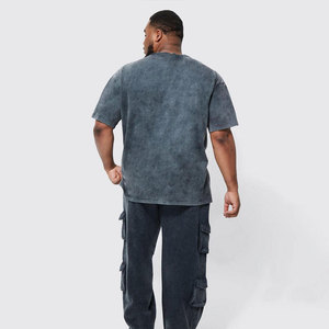 Camiseta Personalizada 100% Algodón de Alta Calidad para Hombre, Estilo Casual, Lavado Ácido, Ligera, Cuello Redondo, Manga Corta, Ideal para Gimnasio - Product Image 3