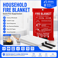 Couverture anti-feu de cuisine 100% fibre de verre, couverture ignifuge d'urgence pour la maison et la voiture