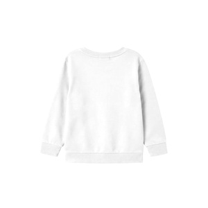 Sweat-shirt col rond en molleton épais personnalisé, blanc uni, style streetwear décontracté, à manches longues, pour l'hiver, vente en gros - Product Image 2