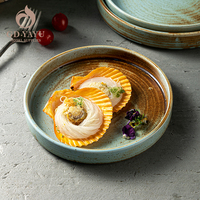 Assiette plate japonaise YAYU en céramique émaillée de forme ronde pour steak et snacks chinois, idéale pour la restauration - Vente en gros usine