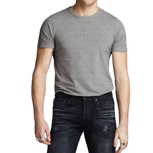 Camiseta de Verano para Hombre, Cuello Redondo, Manga Corta, 100% Algodón, Tejido de Rizo, Transpirable, Ecológica, Nueva Temporada, Precio Bajo - Product Image 1