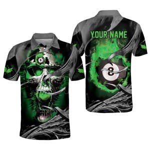 Camiseta de Billar 3D Personalizada para Equipos, Ropa Deportiva con Diseño de Bola 8, Manga Corta, Transpirable, 100% Poliéster - Product Image 5