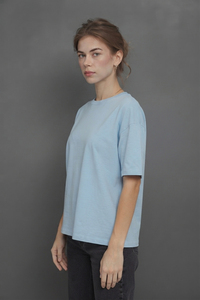 เสื้อยืดโอเวอร์ไซส์ผ้าฝ้าย 220gsm ทรงหลวม แขนสั้น สไตล์ฤดูร้อนสำหรับผู้หญิง เสื้อทีเชิ้ตแนวสตรีทแวร์ ทรงหลวม ไซส์พลัส - Product Image 6