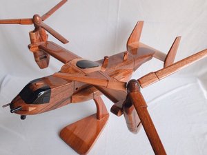 Modelo de Avión de Madera Maciza Duradera, Helicóptero Civil de Madera Personalizado a Escala para Decoración y Recuerdo de Vietnam - Product Image 5