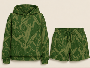 Vêtements pour hommes : Ensemble de pyjama hawaïen personnalisé à capuche, manches longues ou courtes, coupe classique, grandes tailles, en tissus d'automne, imprimé sur demande - Product Image 1