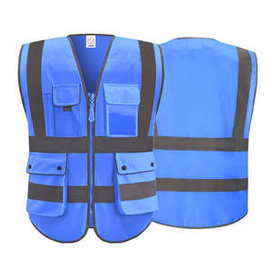 Chalecos de Seguridad Reflectantes de Alta Visibilidad, 8 Bolsillos, Cierre Frontal, Unisex, Ropa de Trabajo de Poliéster - Product Image 2