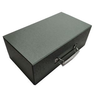 Valise en carton recyclé design à la mode moderne personnalisée OEM ODM Boîte d'emballage avec poignée de verrouillage en métal gaufré - Product Image 2