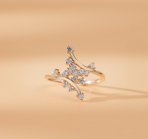 Bague de mariage pour elle, en or de qualité supérieure, sertie de diamants cultivés en laboratoire, taille brillant ronde, certifiée IGI - Product Image 3