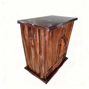 Oferta Especial: Armario Independiente de Madera 100% Original de Indonesia para Cocina, Comedor y Dormitorio, Almacenamiento Minimalista Moderno, Estilo Antiguo Natural - Product Image 4