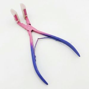 Pinzas para Rizar Extensiones de Cabello con Acabado Arcoíris, Acero Inoxidable, Herramienta Manual de Precisión para Instalación y Remoción en Salón - Product Image 3