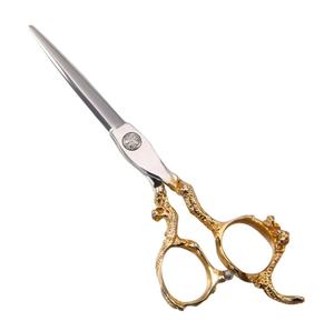 Ciseaux de coupe de cheveux professionnels de 6 pouces Ciseaux de rasoir en acier inoxydable de haute qualité pour barbiers et coiffeurs - Product Image 1