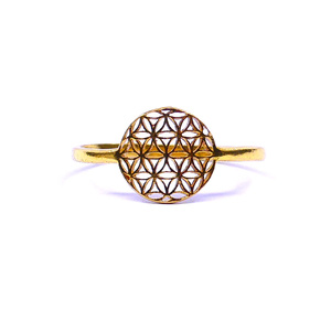 Sterling Silver 925 Gold-Plated Flower <b>Ring</b> for Engagement & Wedding Unisex - Product Image 2