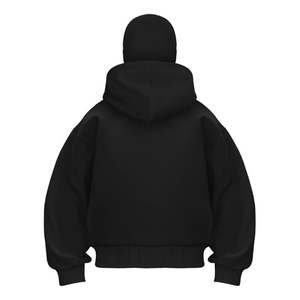 Personalized <b>Men</b> Double Balaclava Zip Hoodie Polyester Cotton Casual Jacket With Attached <b>Face</b> <b>Mask</b> Hood And Relaxed Streetwear - Product Image 6