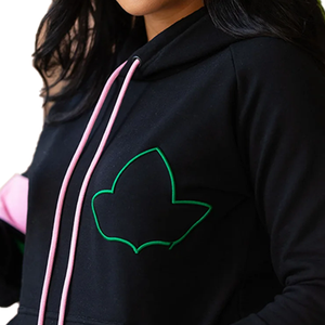 Conjunto Deportivo Unisex Premium 2026 AKA, Estilo Casual de Invierno, Elástico, Bordado con el Emblema de Ivy, en Rosa y Verde - Product Image 4