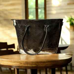 Sac fourre-tout en cuir véritable OEM avec poils, pour femme, mode luxe, fermeture éclair, sac à bandoulière, LHTB-0145 - Product Image 6