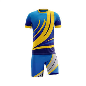 Maillots de football de sublimation de qualité supérieure pour adultes en tissu 100% polyester à manches courtes, séchage rapide, service OEM - Product Image 3