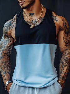เสื้อกล้ามลายกราฟิกคุณภาพดีสำหรับผู้ชาย สไตล์ลำลองใส่ได้ทุกวัน แฟชั่นเรียบง่าย พิมพ์ลาย 3 มิติ ทรงหลวม เหมาะสำหรับฤดูร้อน - Product Image 4