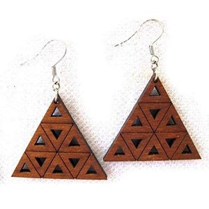 ต่างหูไม้กระถินเทศธรรมชาติสไตล์ใหม่สำหรับผู้หญิง เครื่องประดับแฟชั่นทันสมัย ต่างหูทำมือจากอินเดีย ขายส่ง - Product Image 1