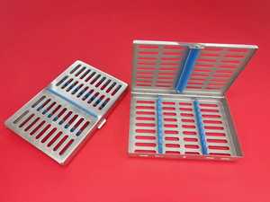 Caja de Esterilización para Instrumental Dental, 10 Instrumentos, Acero Inoxidable de Alta Calidad, Resistente al Óxido, Accesorios de Silicona, Azul, Rojo, Verde, Gris - Product Image 5
