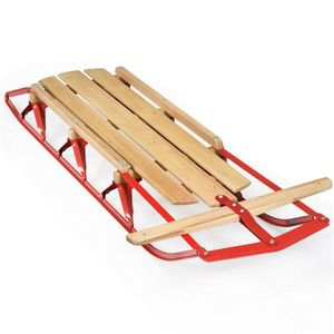 Slitta Invernale Classica in Plastica a Doppio Uso per Divertimento all'Aperto, con Barra di Sterzo Pre-Forata e Design per Posizione Seduta/Sdraiata - Product Image 6