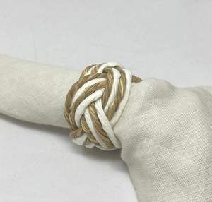White Jute Eco-Friendly Durable Camping Napkin <b>Ring</b> <b>Circle</b> Shape - Product Image 5