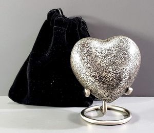 Urne en métal en forme de cœur avec finition craquelée, vase de table Art Déco fait main, capacité 1-2L, pour la Saint-Valentin, décoration de la maison - Product Image 4