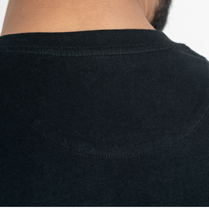 T-shirt noir à manches courtes et col rond pour homme, coupe classique, décontracté, en jersey 100 % coton, couleur unie, style tricoté, fabriqué au Bangladesh - Product Image 6