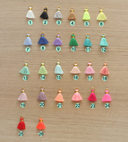 10 pièces Mini pompons bohèmes personnalisés de 18 mm, garniture à franges épaisse pour la création de bijoux, petits pompons courts personnalisés, service OEM