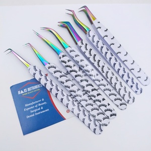 Pince à épiler en acier inoxydable Rainbow Tip Extension de cils Impression de cils - Product Image 2