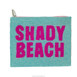 Monedero con Cuentas, Diseño de Corazón XOXO, Cierre de Cremallera, Mini Cartera Hecha a Mano, Resistente al Agua, Gran Capacidad - Product Image 3