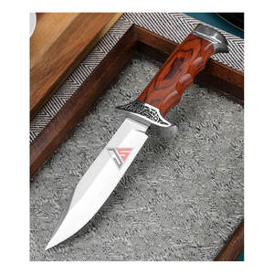 Cuchillo de Caza y Camping de Grado Industrial con Diseño Personalizado OEM/ODM, Hoja de Acero al Carbono, Mango de Madera, Garantía de 3 Años - Product Image 1