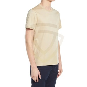 T-shirt pour homme en coton 100% de haute qualité, coupe classique, design uni, logo personnalisé, été - Product Image 3