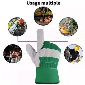 Heavy-Duty Cowhide Split Leather Driving Gloves Top Safety Industrial Driver Gloves with Goat Grain Hand Arm Protection Features - Product Image 2