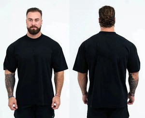 เสื้อยืดโอเวอร์ไซส์ทรงหลวมพิมพ์โลโก้ใหม่สำหรับฤดูร้อน เสื้อยืดเปล่าคุณภาพสูงสำหรับออกกำลังกายสำหรับผู้ชาย - Product Image 5