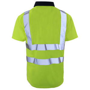 Camiseta Polo de Trabajo de Alta Visibilidad para Hombre, Ropa de Trabajo, Camiseta 100% Poliéster, Camiseta Polo de Seguridad Reflectante - Product Image 5