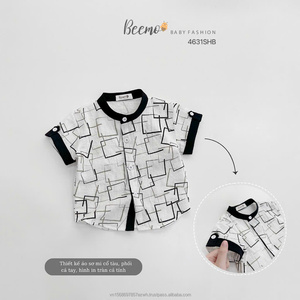 Collection de Vêtements d'Été Décontractés pour Enfants : Ensemble Haut et Short pour Bébés Garçons et Tout-Petits - Chemises et Shorts Mandarin pour Garçons - Fournisseur de Premier Plan - Product Image 5