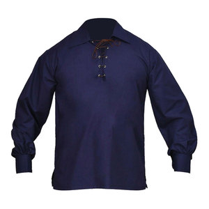 Chemise Jacobite écossaise traditionnelle 2026 bleu marine pour tenue Kilt des Highlands – Fournitures d'usine - Product Image 1