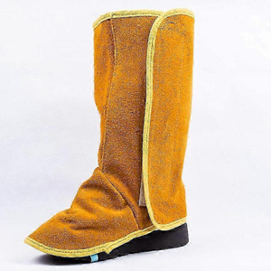 Cowhide Leather Heavy-Duty Welding <b>Boot</b> Shoes <b>Covers</b> Abrasion-Resistant Spats Construction Welders Heat Safety Clothing - Product Image 1
