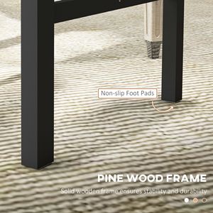 Set di 4 Sedie da Pranzo in Legno di Pino Nero con Schienale a Doghe, Stile Rustico, Set Tavolo e Sedie - Product Image 6