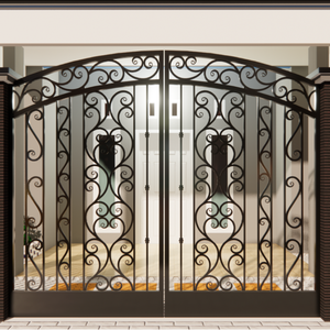 Diseño Moderno de Puerta de Hierro Forjado, Puerta de Hierro y Metal Personalizada para Entrada de Casa, Proveedor de Puertas Decorativas y Duraderas para Entrada de Vehículos - Product Image 2
